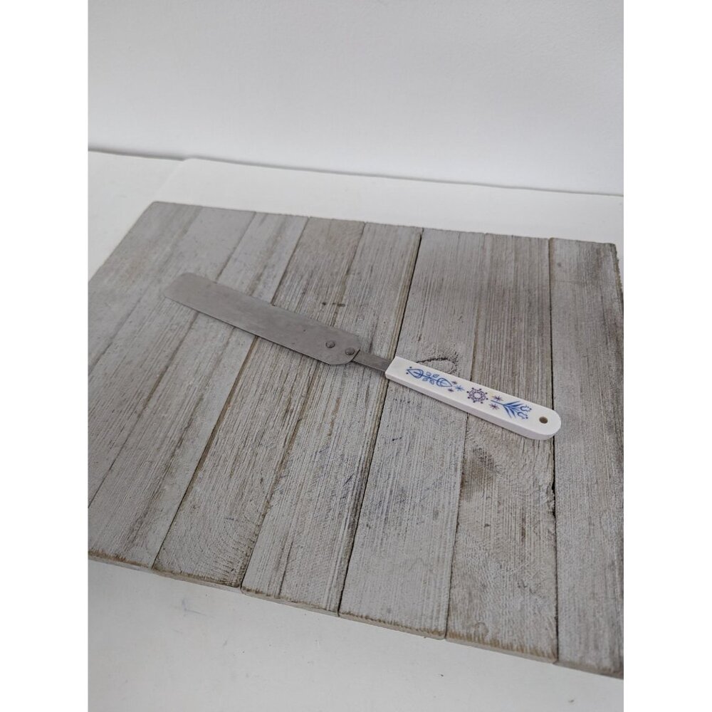 Vintage ACE Chef Stainless Steel Spatula Icing Baking White Blue Handle